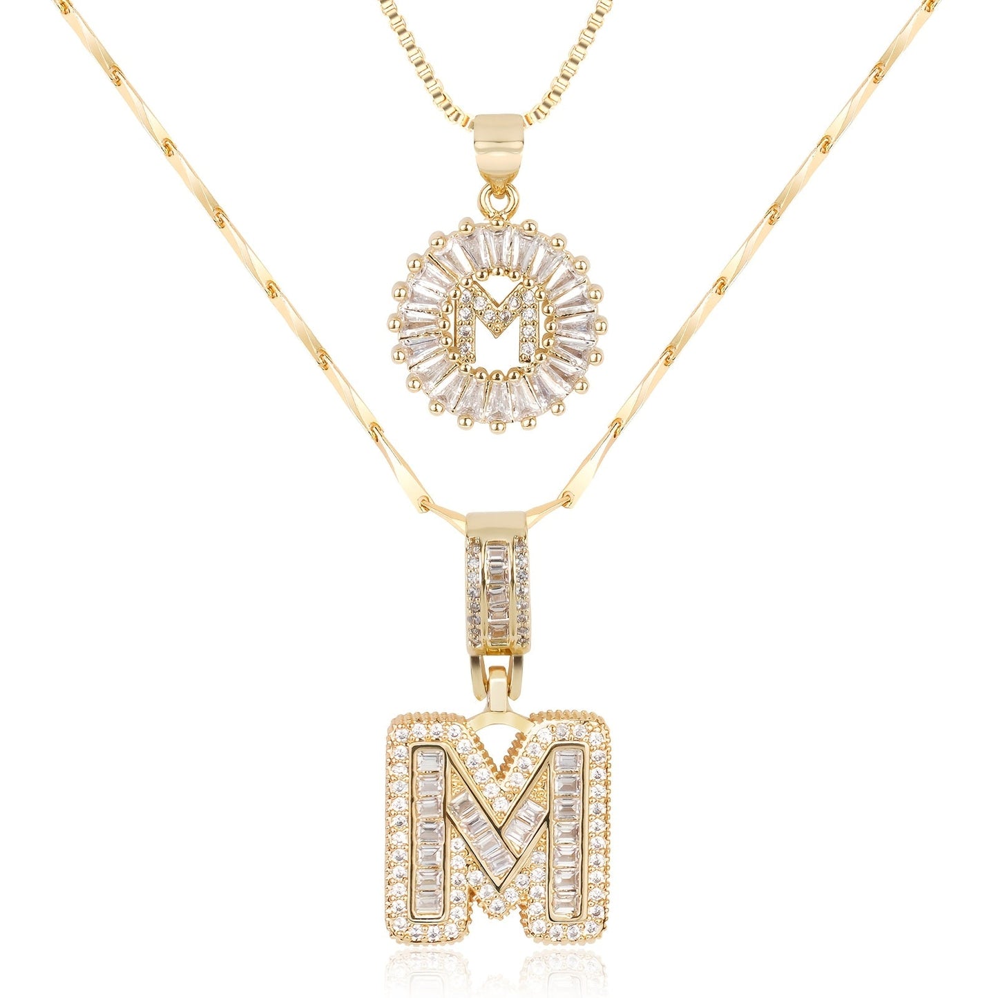 Lustra™ | Luxe Initial Ketting Set | 2 Stuks