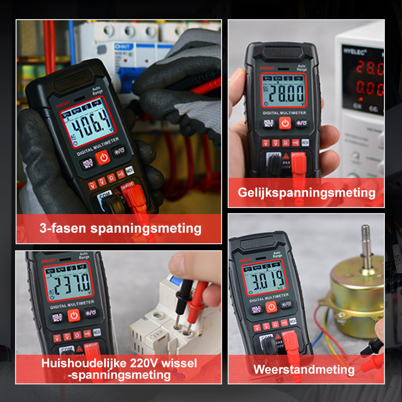 Voltura™ Smart Multimeter – Compact, Slim en Veilig Meten