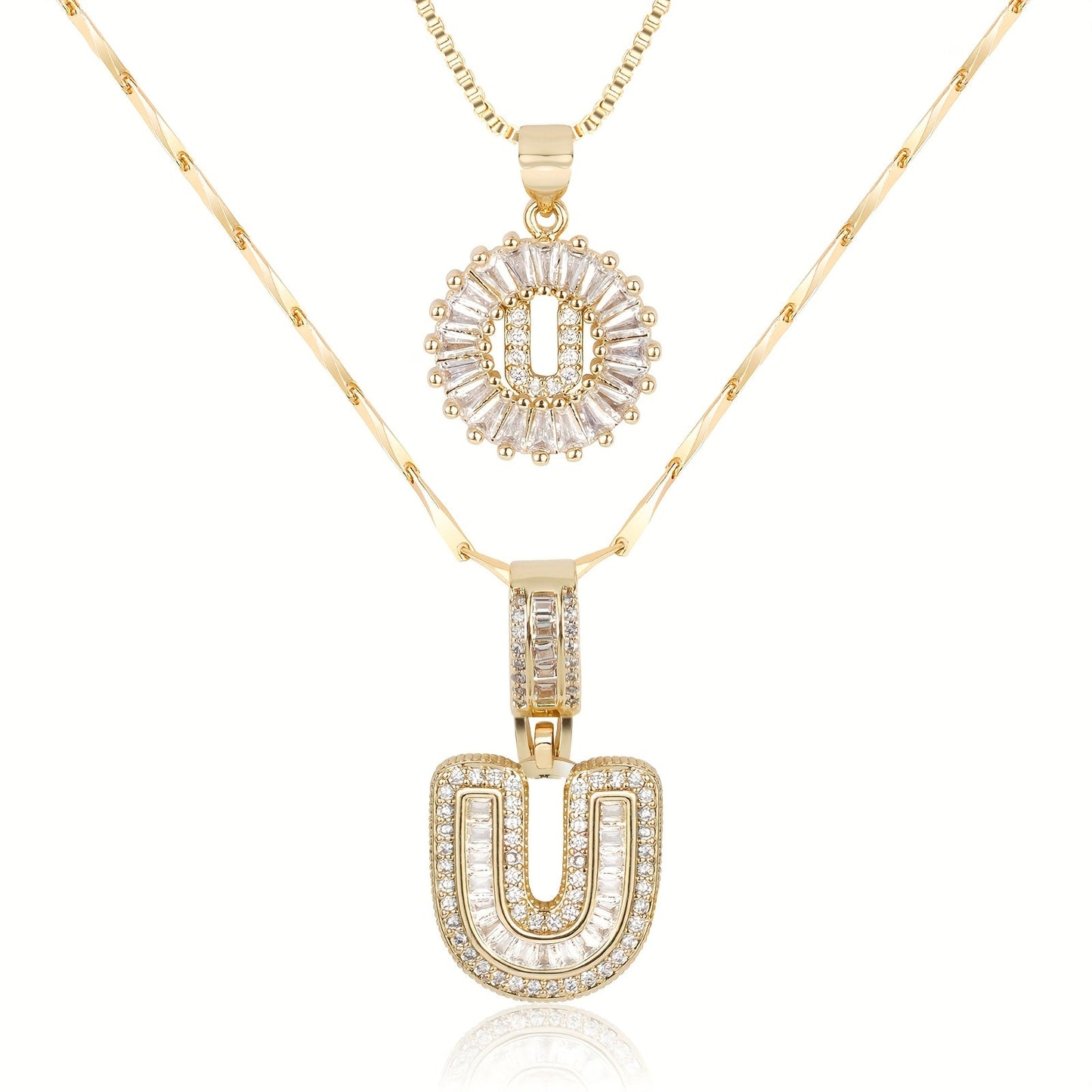Lustra™ | Luxe Initial Ketting Set | 2 Stuks