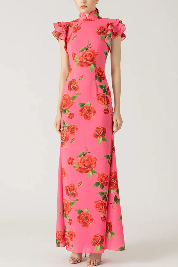 Floréla - Elegante Maxi Jurk met Bloemmotief