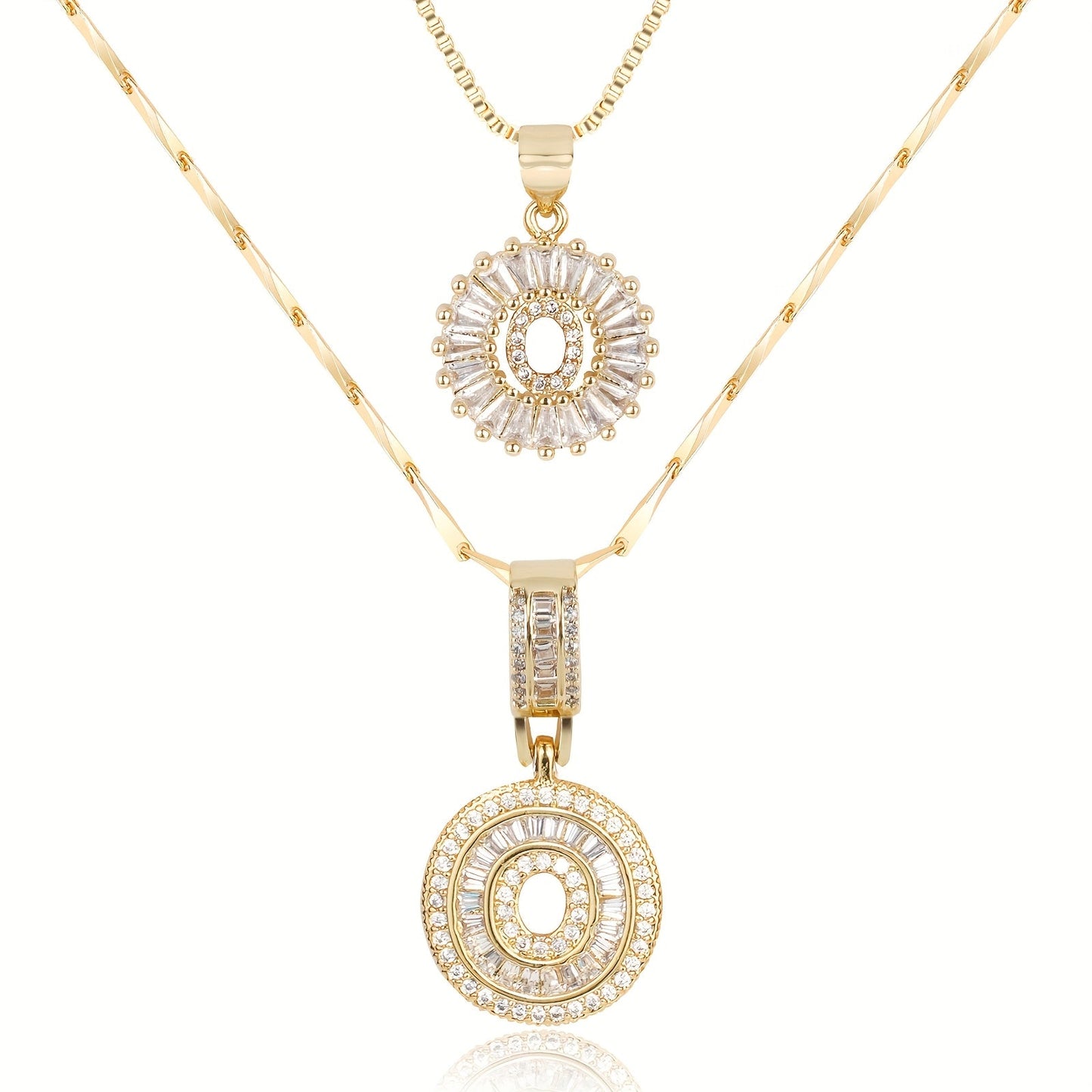 Lustra™ | Luxe Initial Ketting Set | 2 Stuks