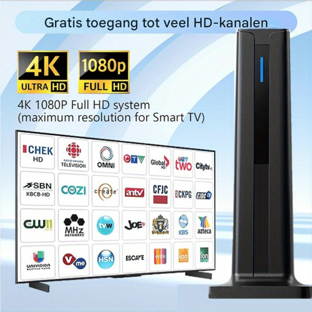 AIRIANT™ HD4K – Draadloze TV-Antenne met Krachtige Signaalontvangst