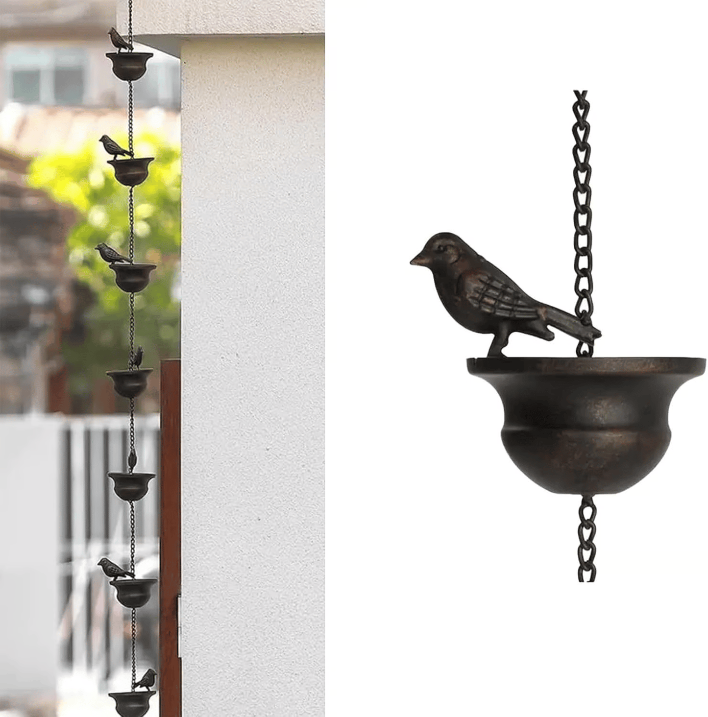 Pluvina™ Regenketting met Vogelbad