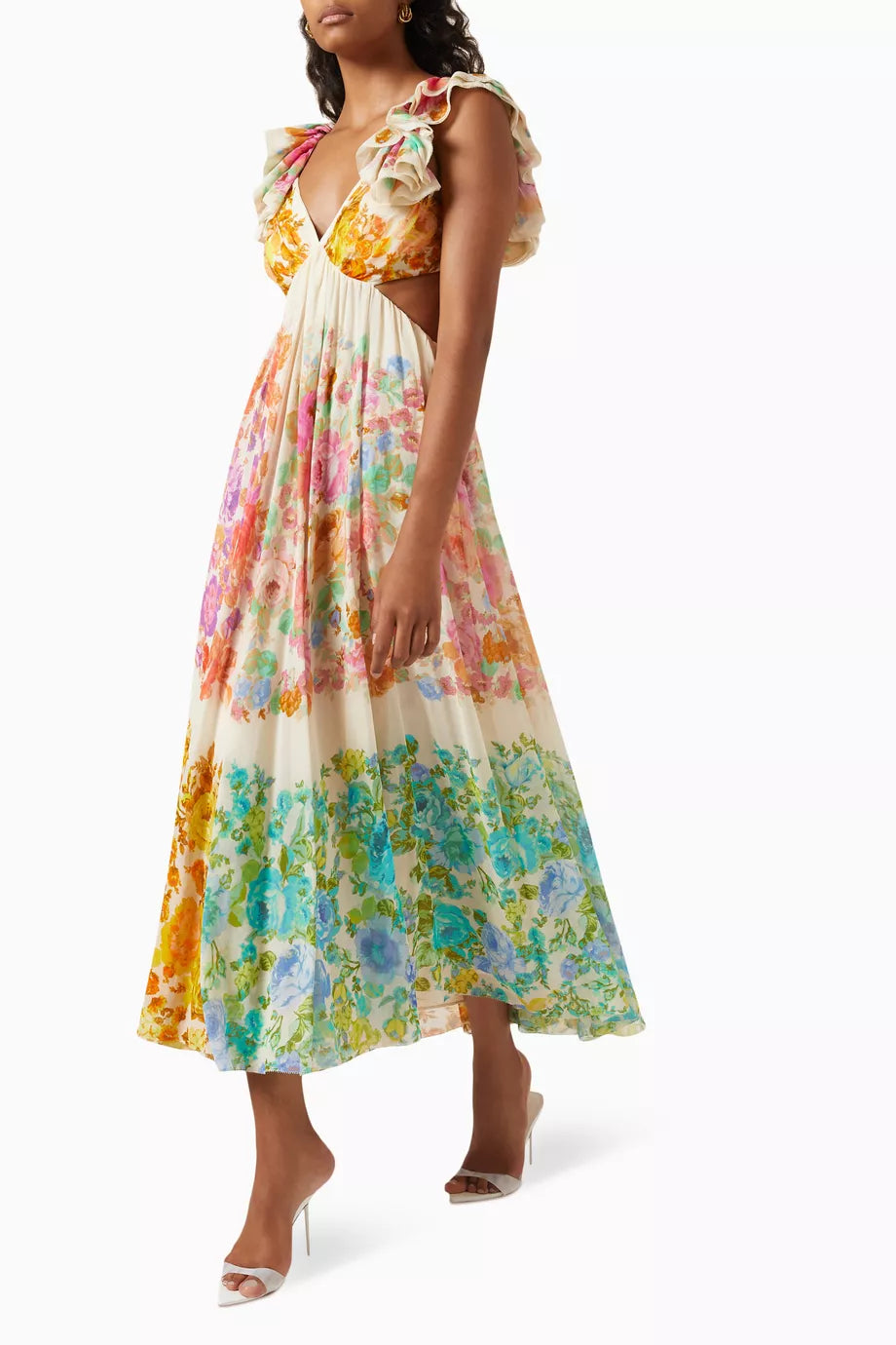 Mia - Bloemen Kraag Jurk