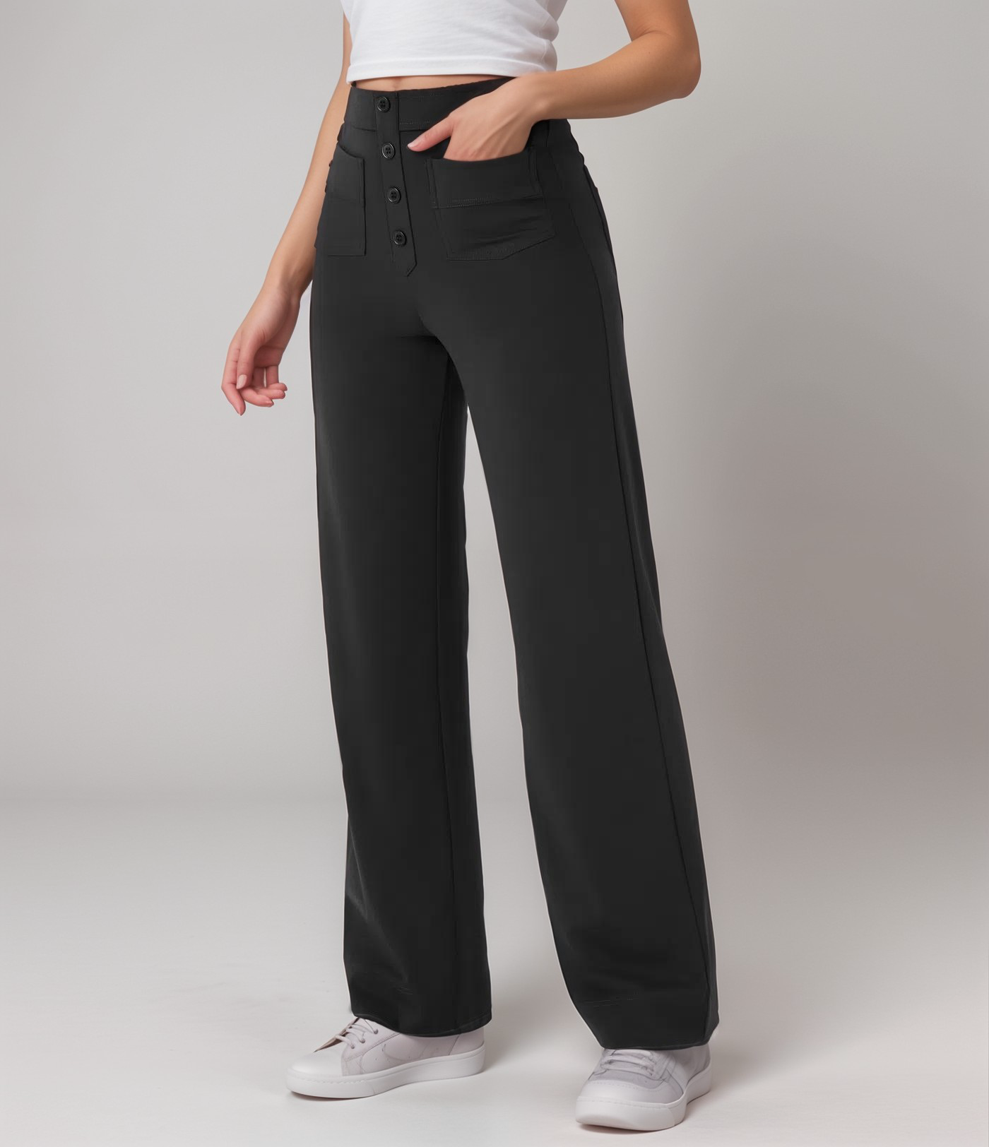 NovaFlex | Elastische broek met hoge taille