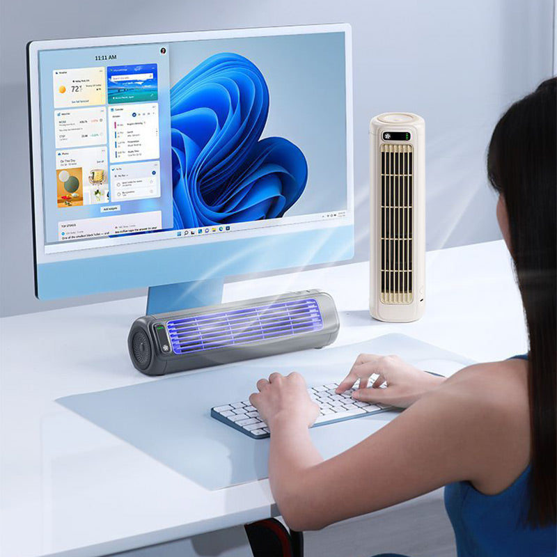 BreezeFlow™ | 2-in-1 Draagbare Turbo Tower Ventilator
