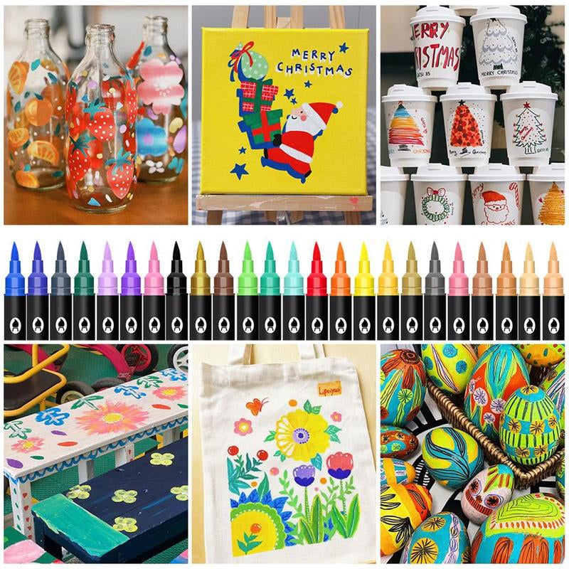 ColorMuse™ Acrylmarker Set – 72 Levendige Kleuren voor Eindeloze Creativiteit