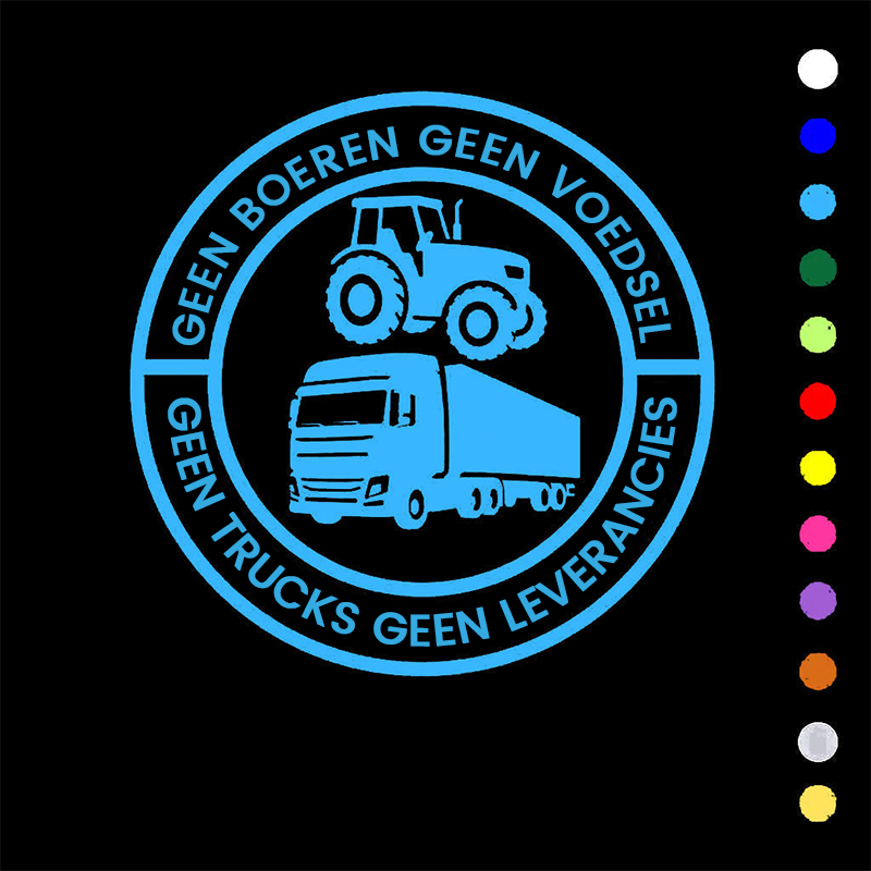 AgriRoad™ – Premium Vinyl Sticker “Zonder Boeren, Zonder Beweging” | 1+2 GRATIS