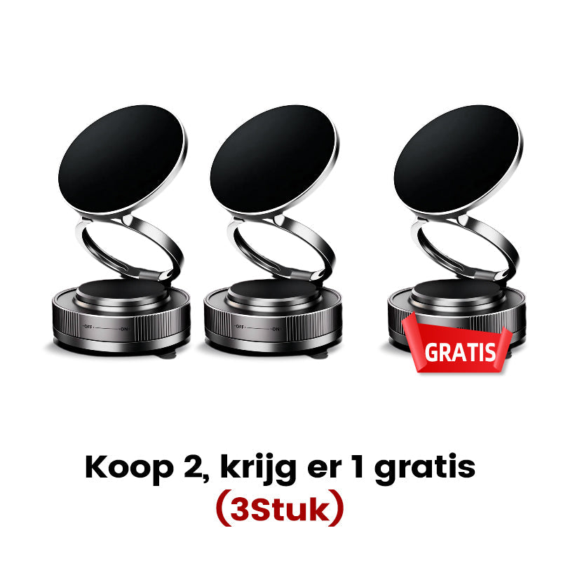 MagnoGrip™ – 360° Draaibare Magnetische Telefoonhouder met Vacuümzuigkracht