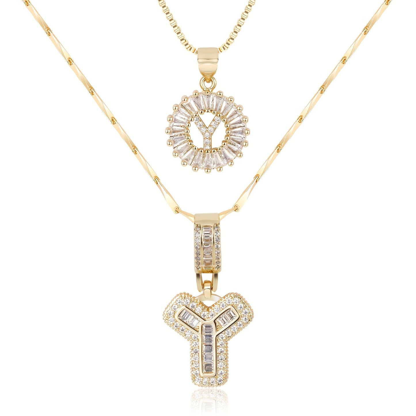 Lustra™ | Luxe Initial Ketting Set | 2 Stuks