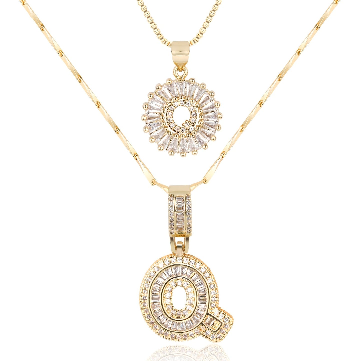 Lustra™ | Luxe Initial Ketting Set | 2 Stuks