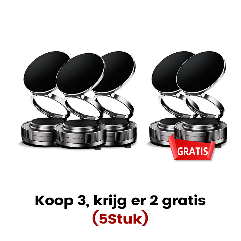 MagnoGrip™ – 360° Draaibare Magnetische Telefoonhouder met Vacuümzuigkracht