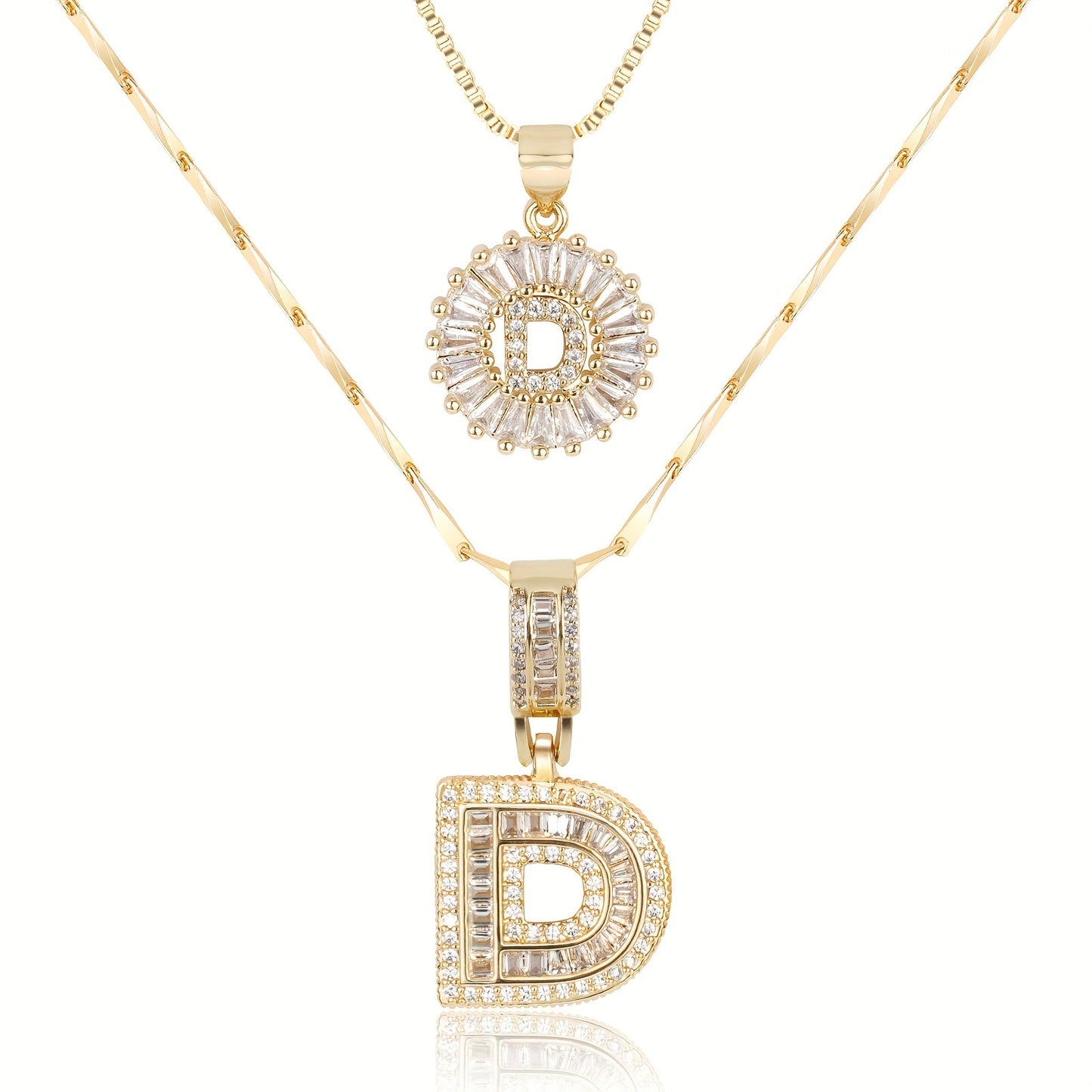 Lustra™ | Luxe Initial Ketting Set | 2 Stuks