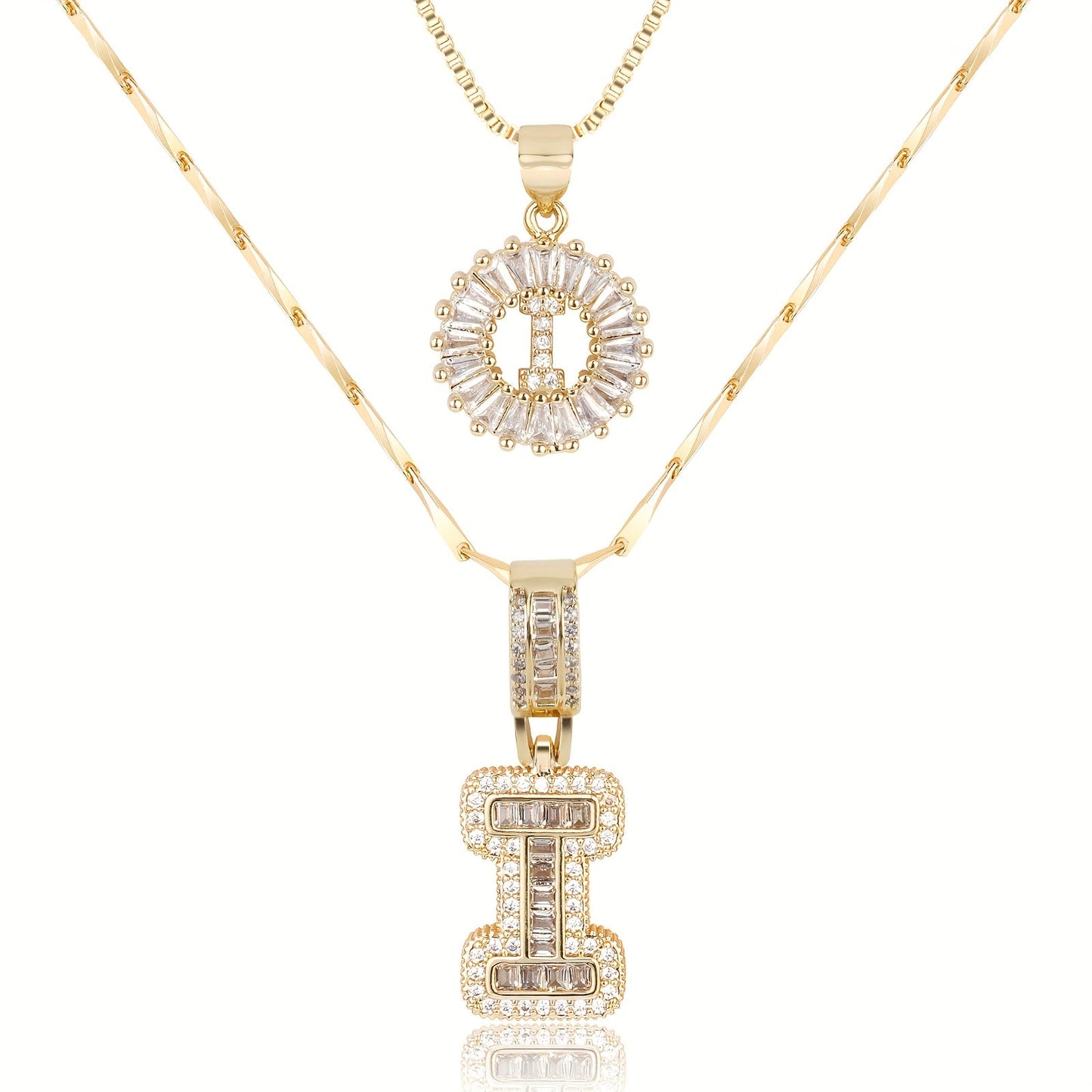 Lustra™ | Luxe Initial Ketting Set | 2 Stuks