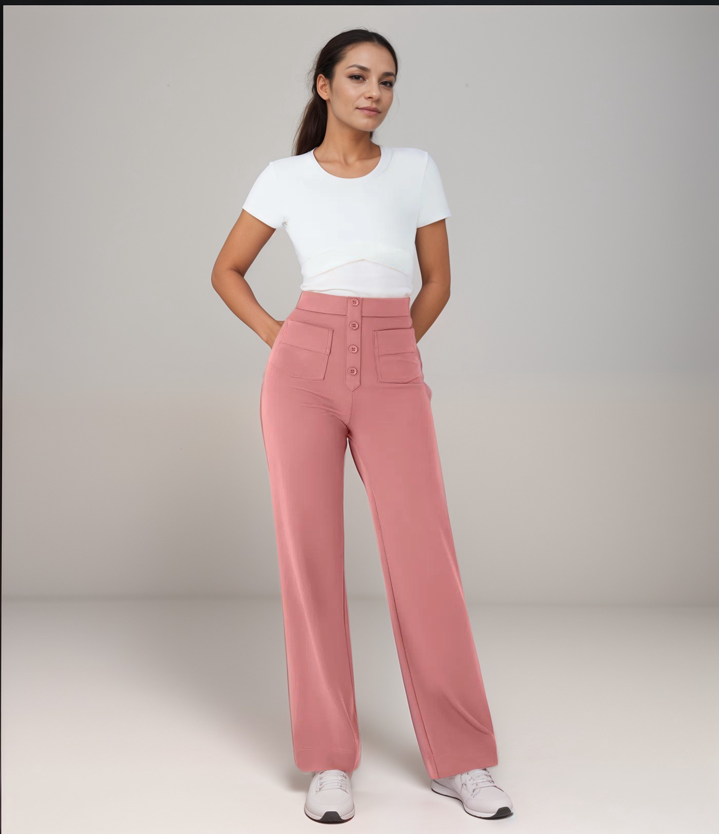 NovaFlex | Elastische broek met hoge taille