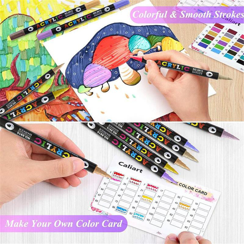 ColorMuse™ Acrylmarker Set – 72 Levendige Kleuren voor Eindeloze Creativiteit
