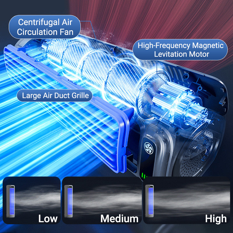 BreezeFlow™ | 2-in-1 Draagbare Turbo Tower Ventilator