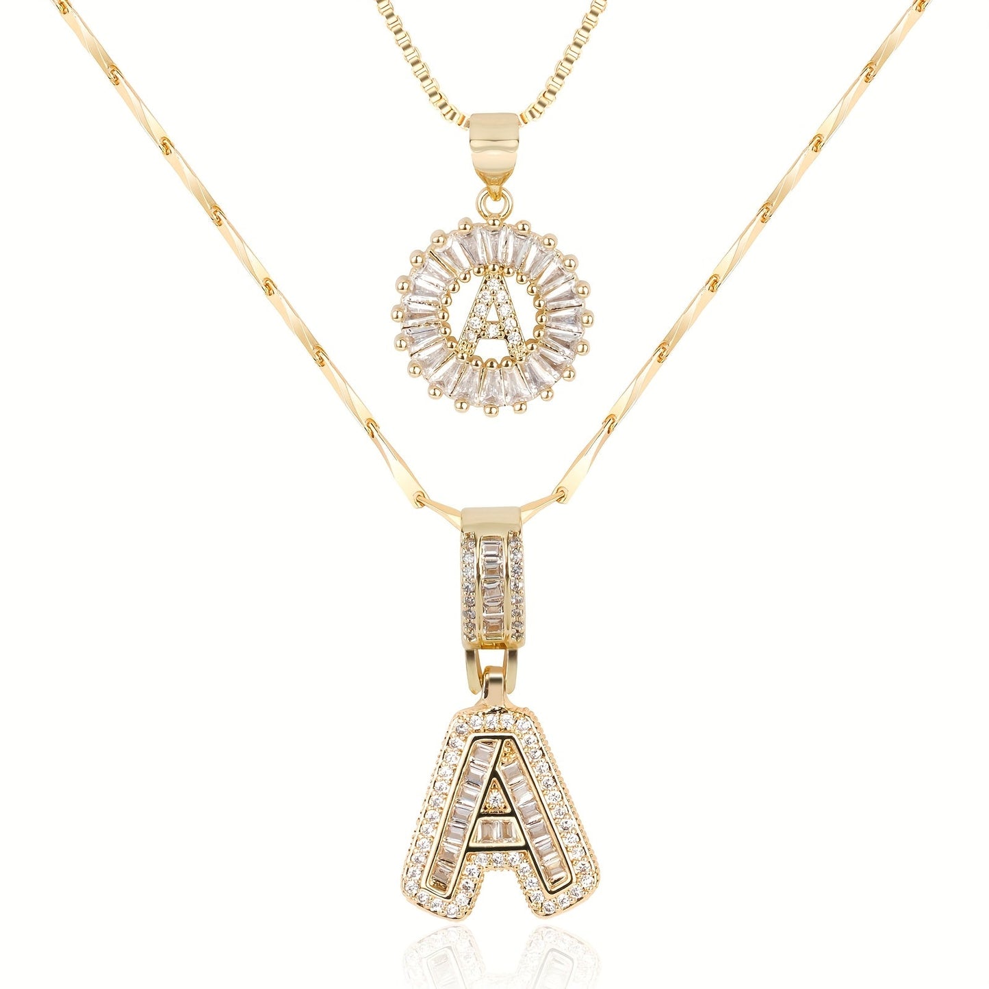 Lustra™ | Luxe Initial Ketting Set | 2 Stuks