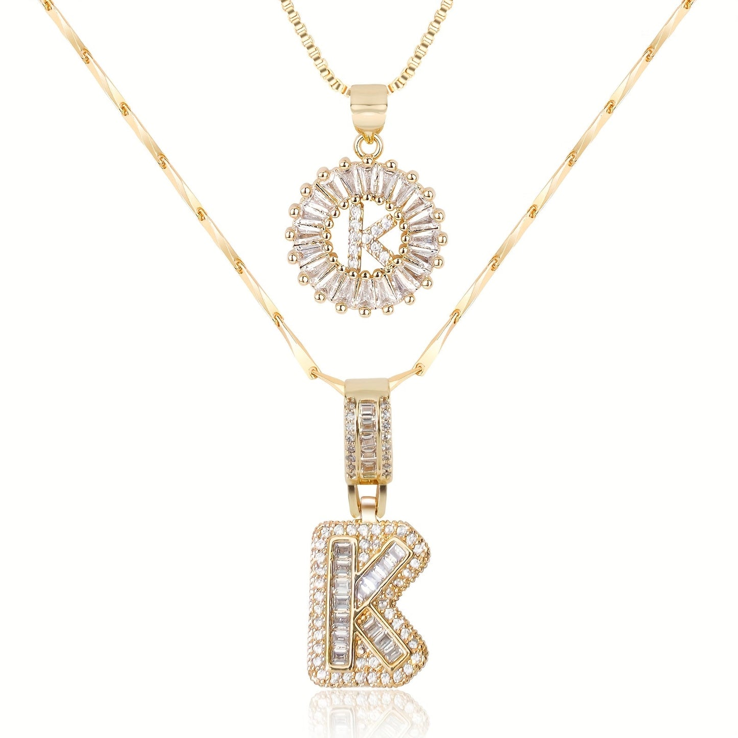 Lustra™ | Luxe Initial Ketting Set | 2 Stuks
