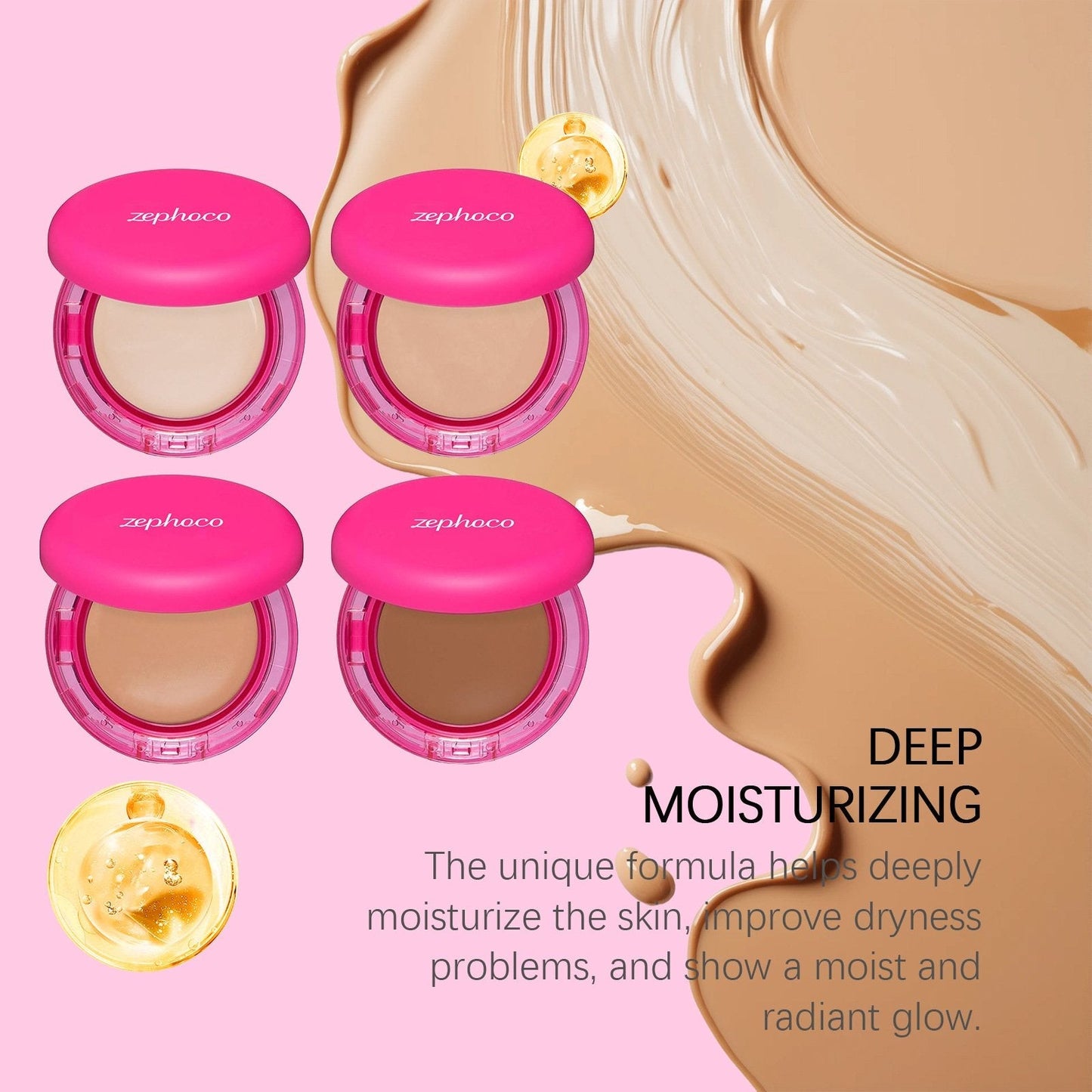 Glowvera™ – Hydraterende Balm Foundation met Luxe Kwast
