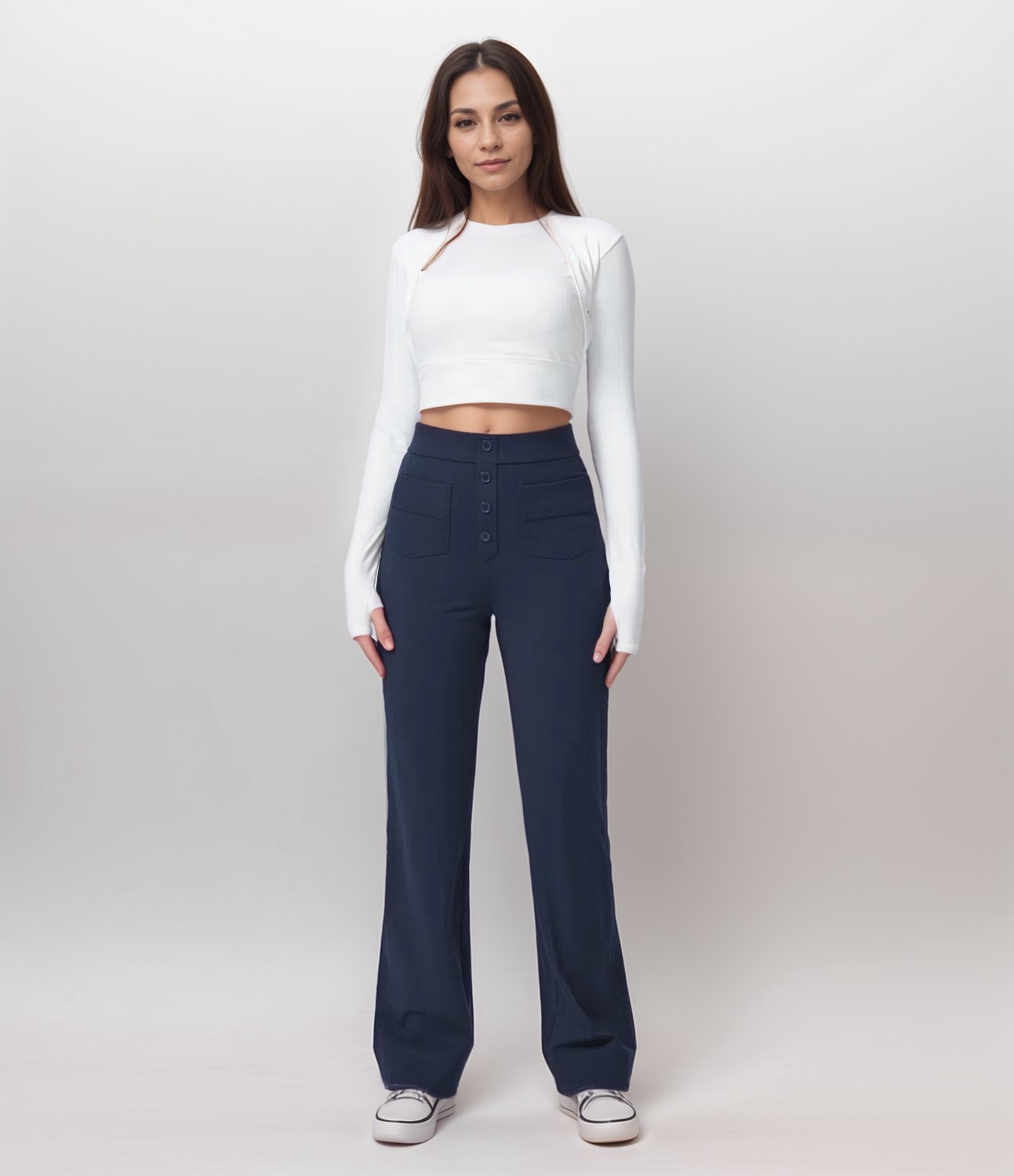 NovaFlex | Elastische broek met hoge taille
