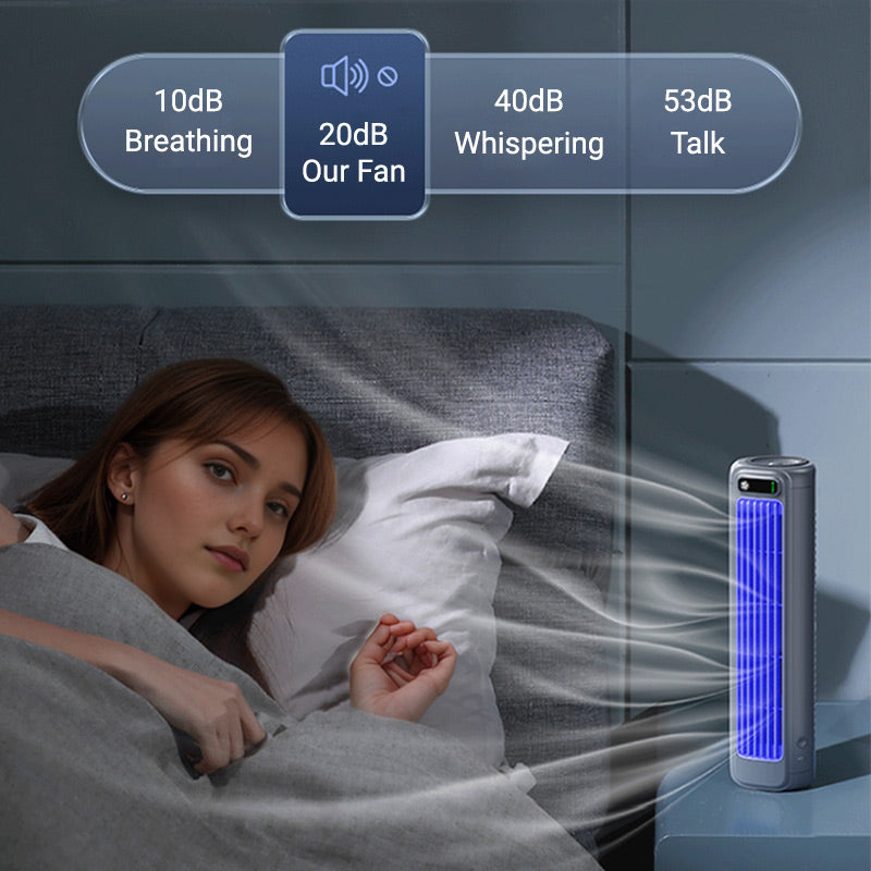 BreezeFlow™ | 2-in-1 Draagbare Turbo Tower Ventilator