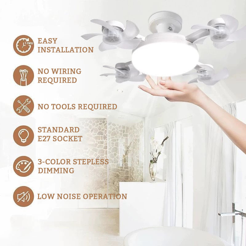 AeroGlow™ – Ventilatorlamp met Opvouwbare Bladen