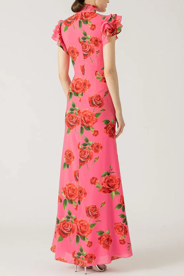Floréla - Elegante Maxi Jurk met Bloemmotief