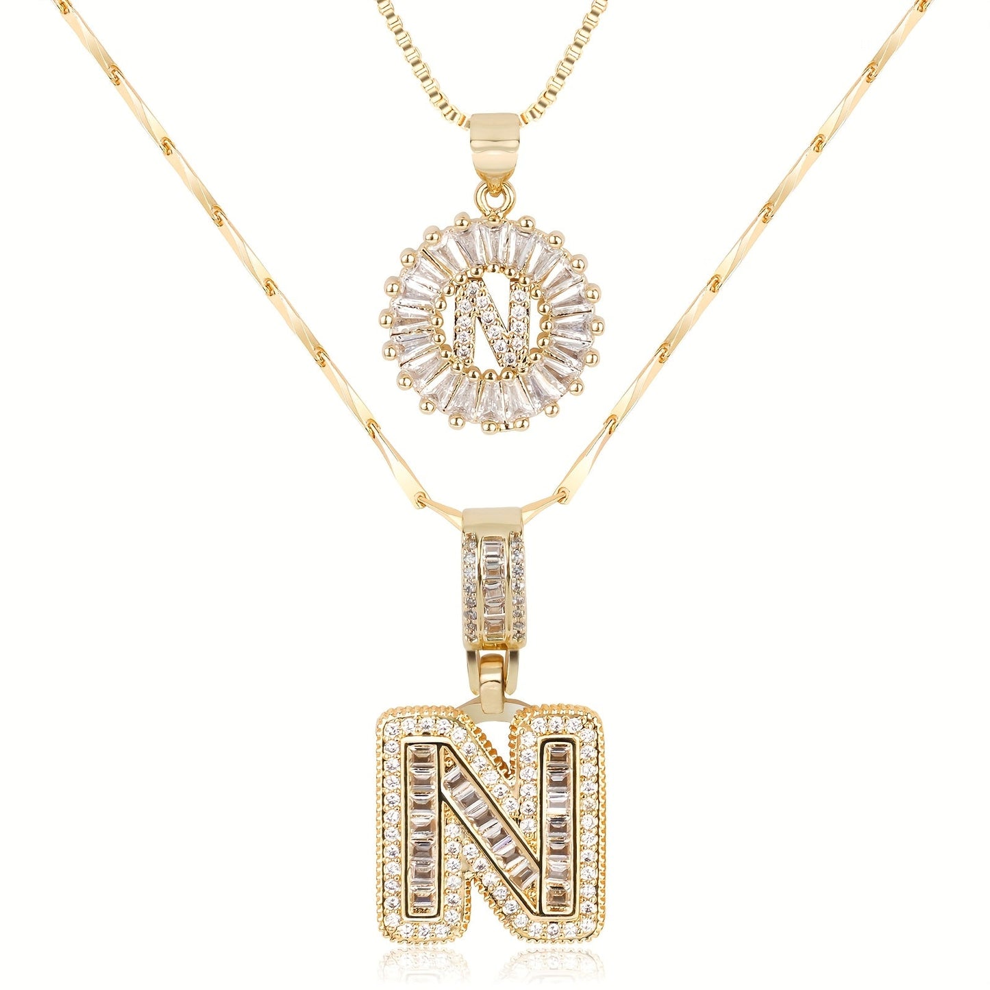 Lustra™ | Luxe Initial Ketting Set | 2 Stuks