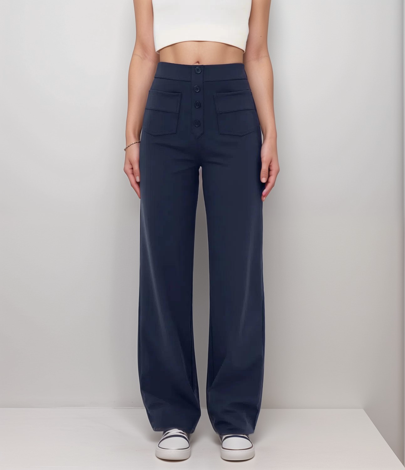 NovaFlex | Elastische broek met hoge taille