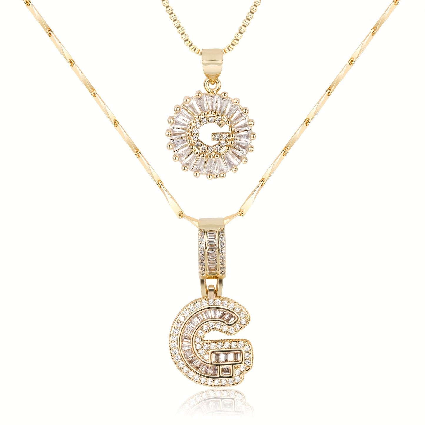 Lustra™ | Luxe Initial Ketting Set | 2 Stuks