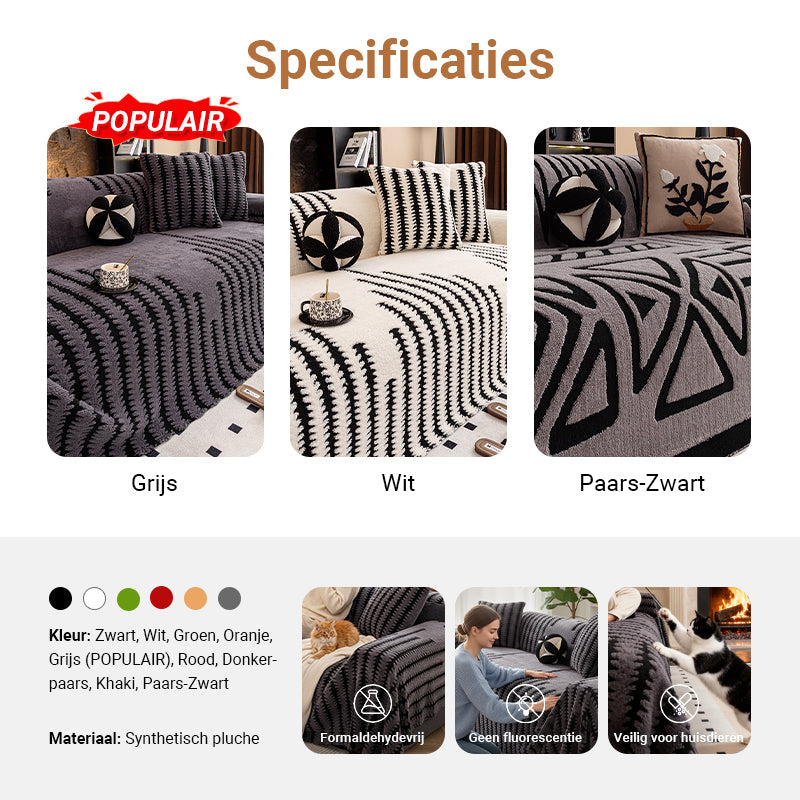 Cozelle™ Plush Sofa Cover – Zachte Luxe Voor Jouw Woonkamer