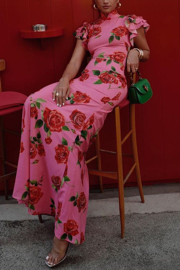 Floréla - Elegante Maxi Jurk met Bloemmotief