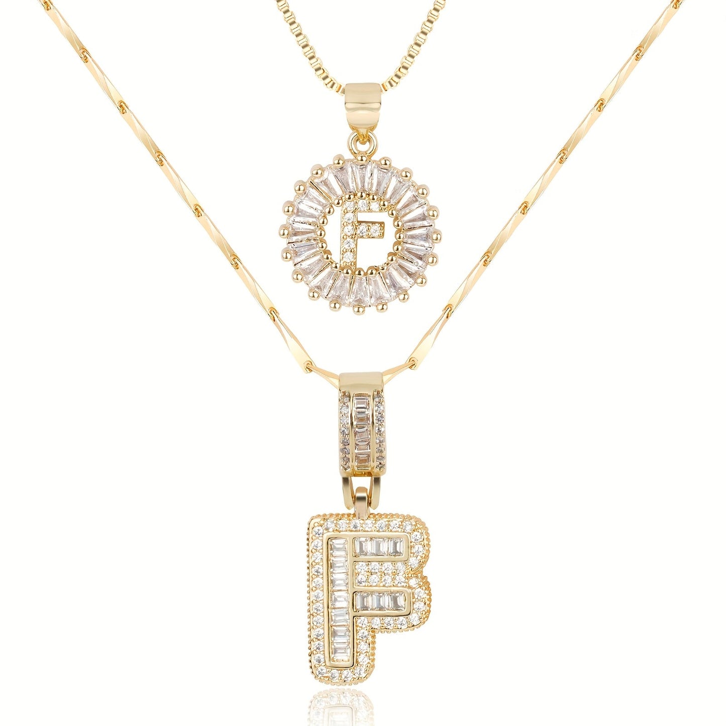 Lustra™ | Luxe Initial Ketting Set | 2 Stuks