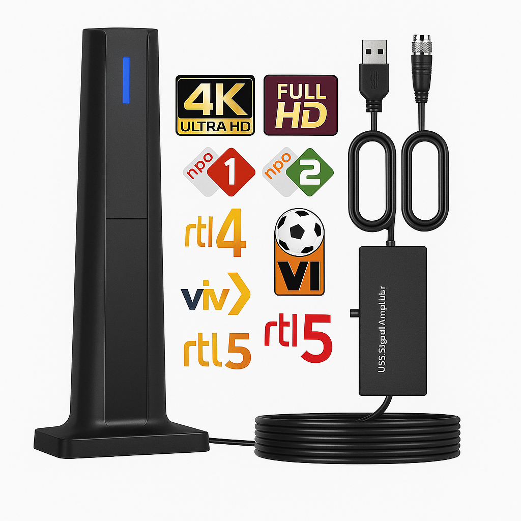 AIRIANT™ HD4K – Draadloze TV-Antenne met Krachtige Signaalontvangst
