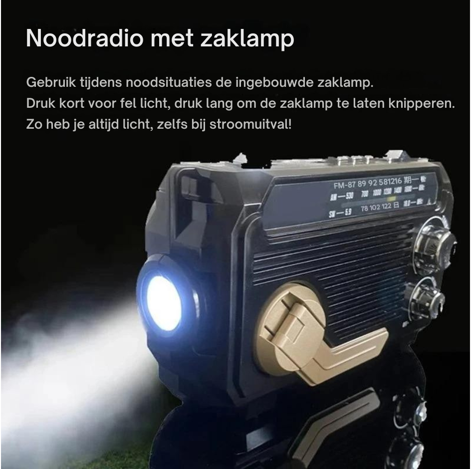 LumaSafe™ Noodradio – Licht. Energie. Informatie. Altijd.