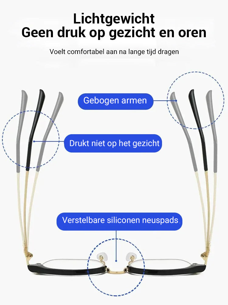 VisiLight™ Ultra Lichte Leesbril – Stijlvol en Comfortabel | 1+1 GRATIS
