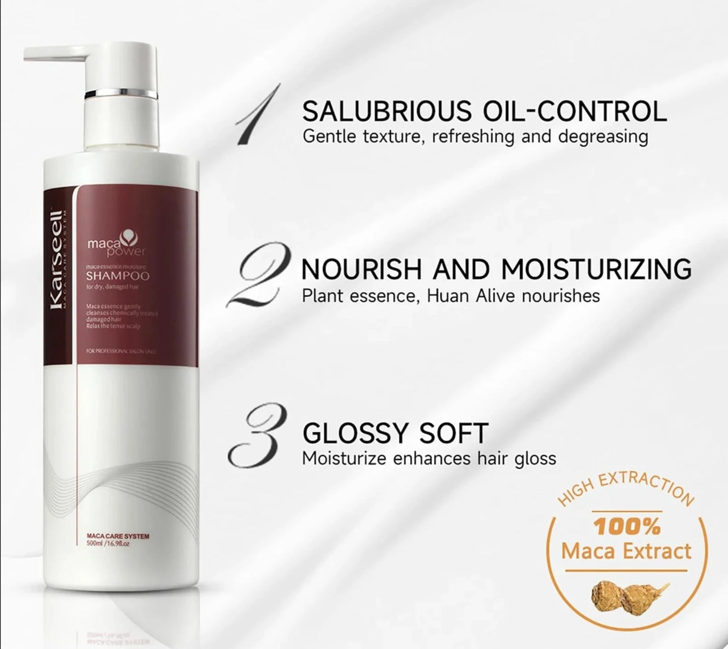 Shampoo Voor Gezond, Glanzend en Hersteld Haar | 500ml