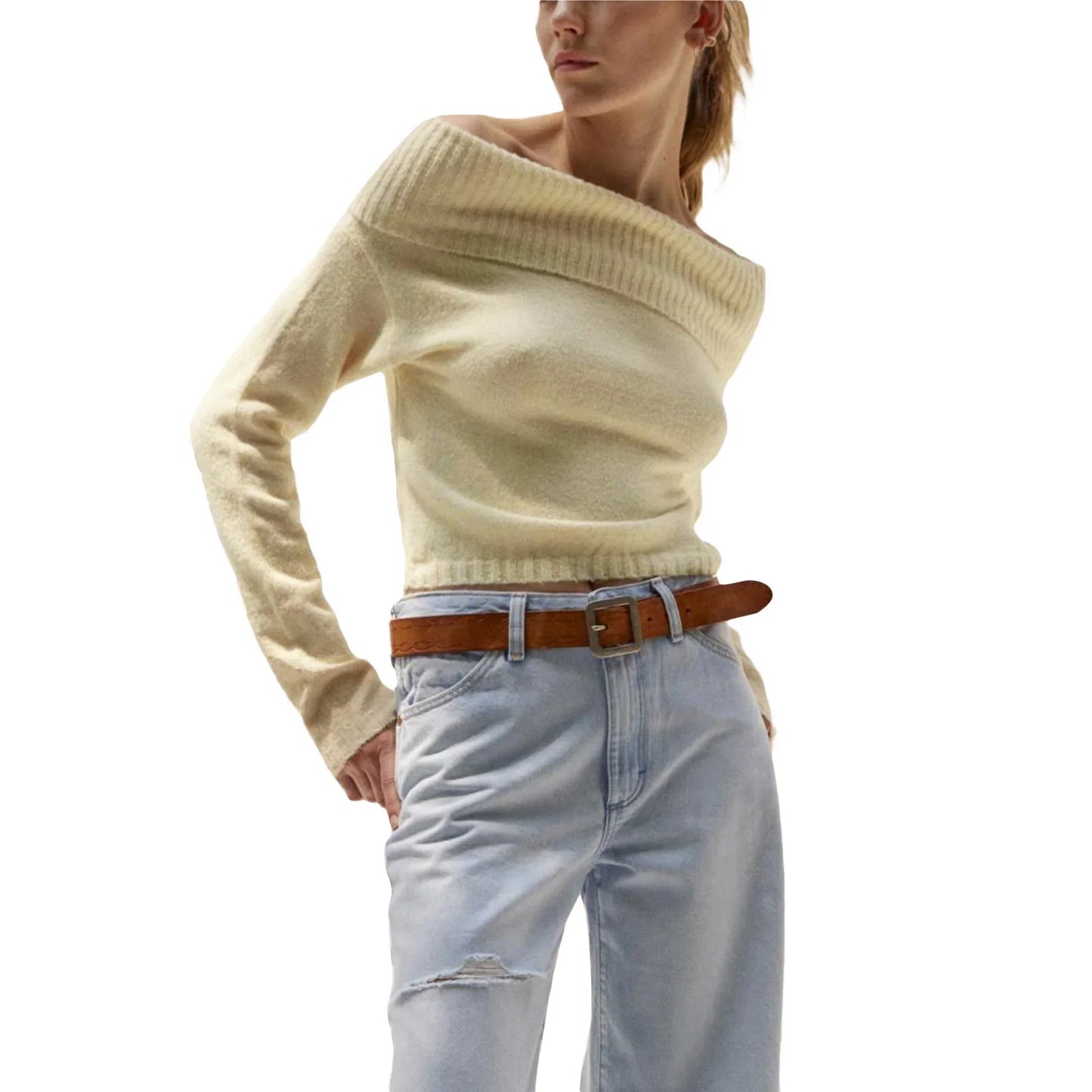 Sarai Off-Shoulder trui