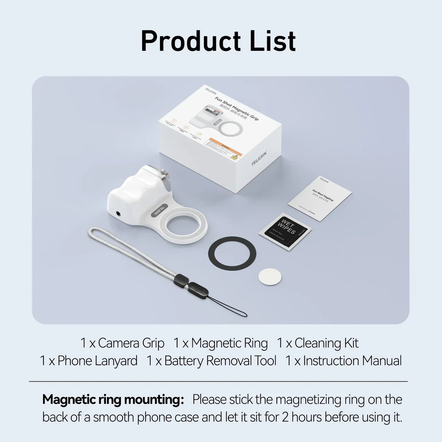 SnapGripX™ – Compacte Magnetische Camera Grip