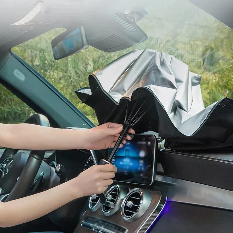 HeatGuard™ – Slimme Zonwering Voor in de Auto