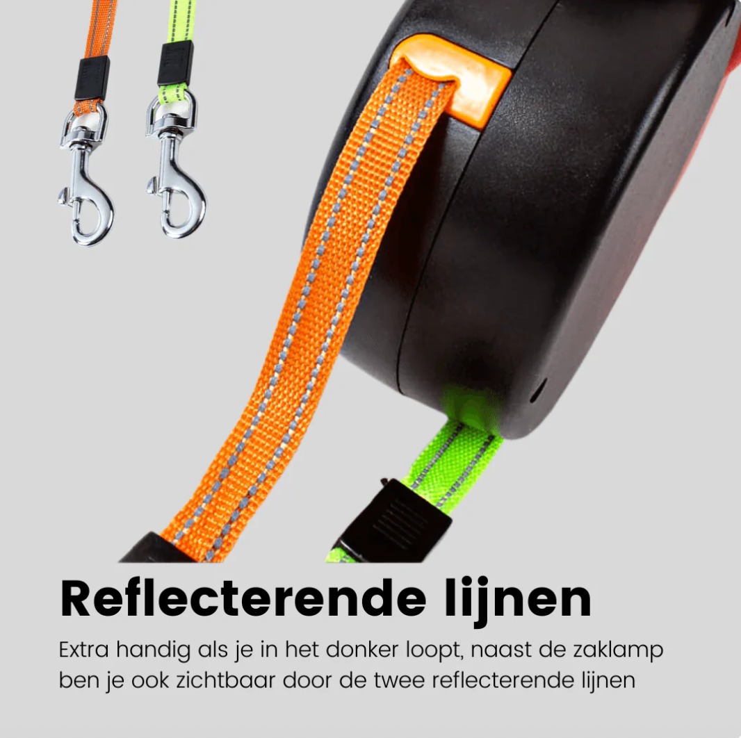 PawSync⢠| 2-in-1 Anti-Knoop Hondenriem