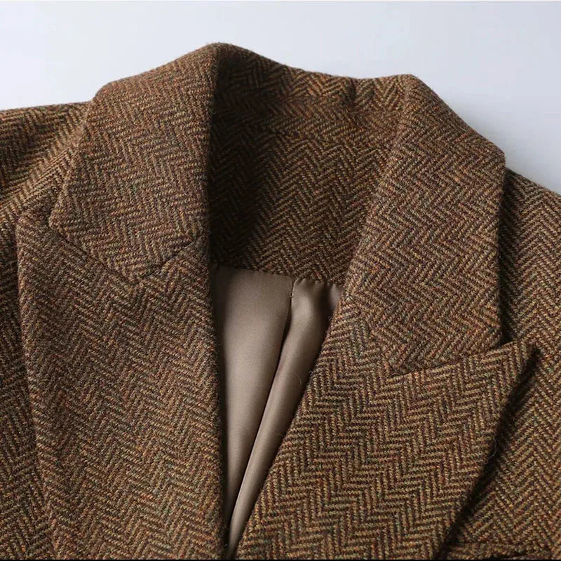 Herringbone Elegance™ Stijlvolle Blazer