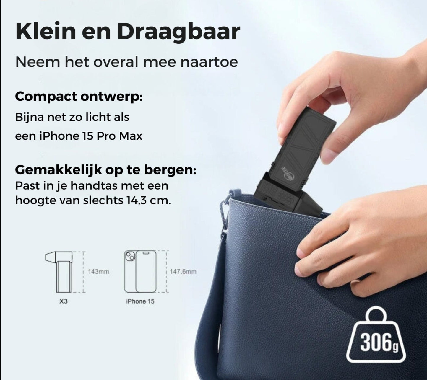 PowerFan PRO™ - Krachtige, Draagbare Luchtblazer