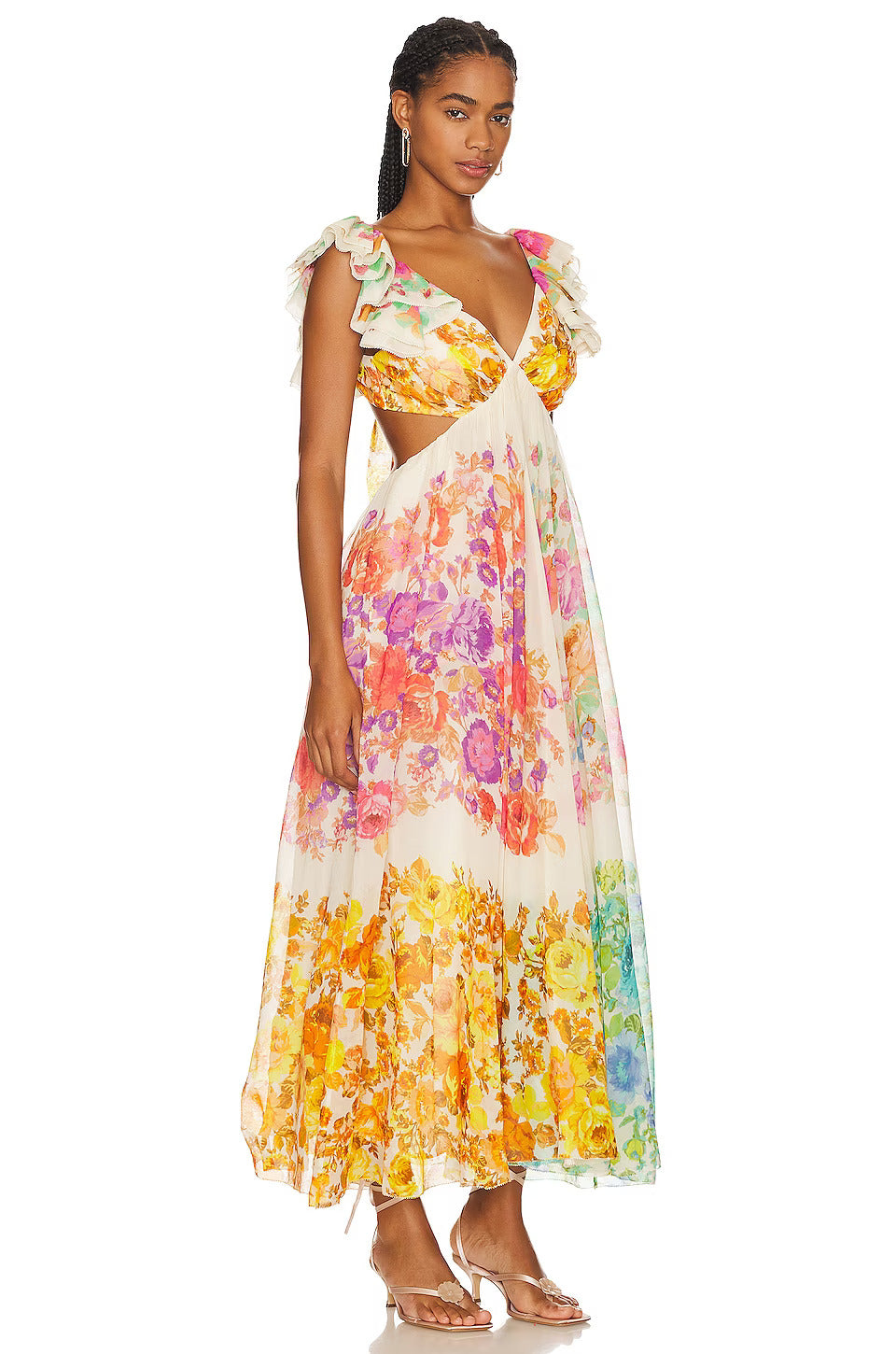 Mia - Bloemen Kraag Jurk