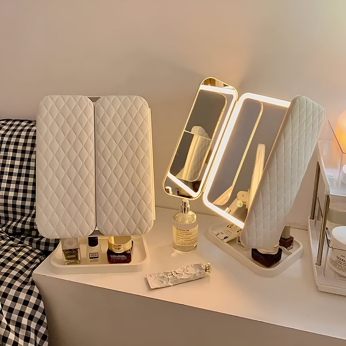 GlowGo™ - Jouw Essentiële Make-up Spiegel voor Onderweg