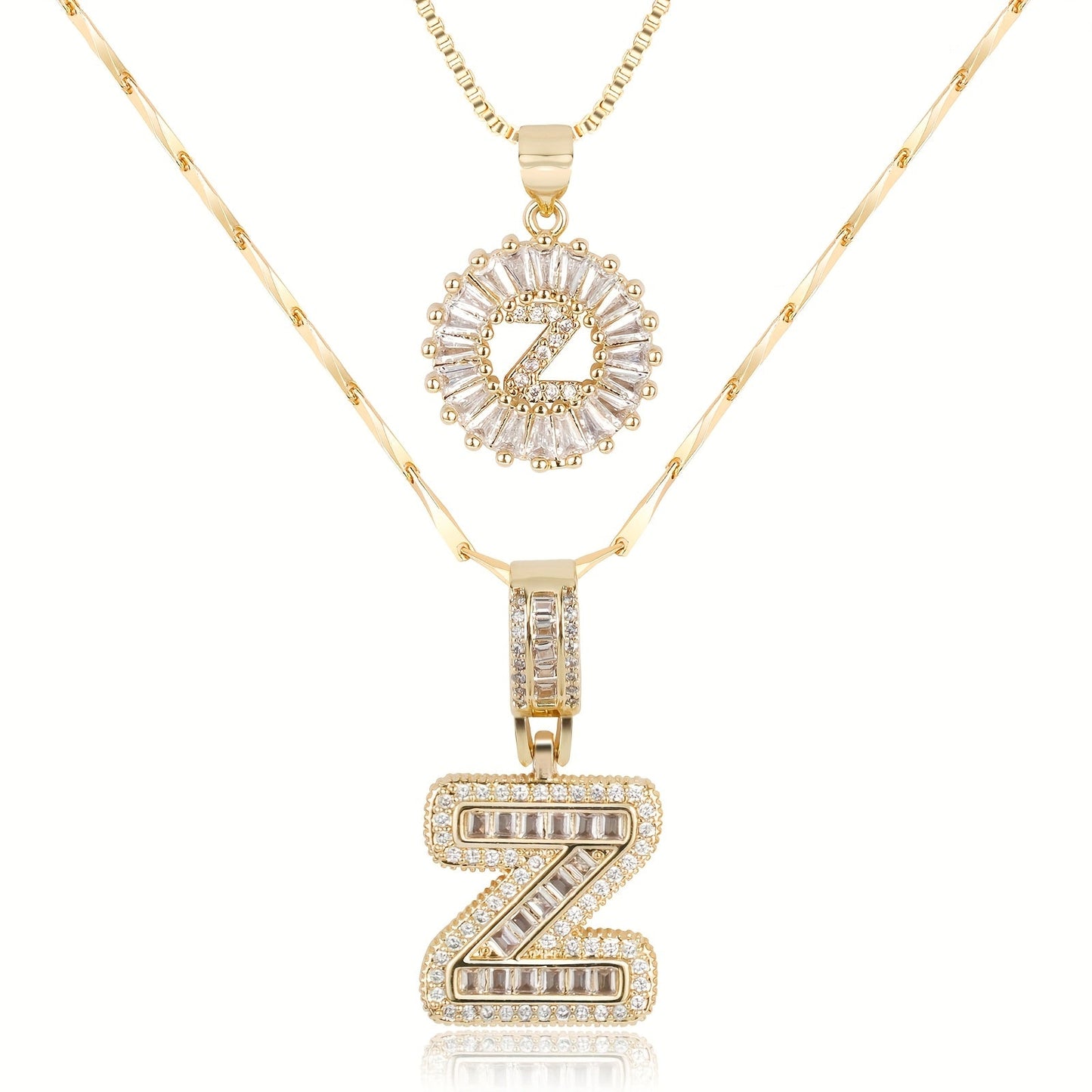 Lustra™ | Luxe Initial Ketting Set | 2 Stuks