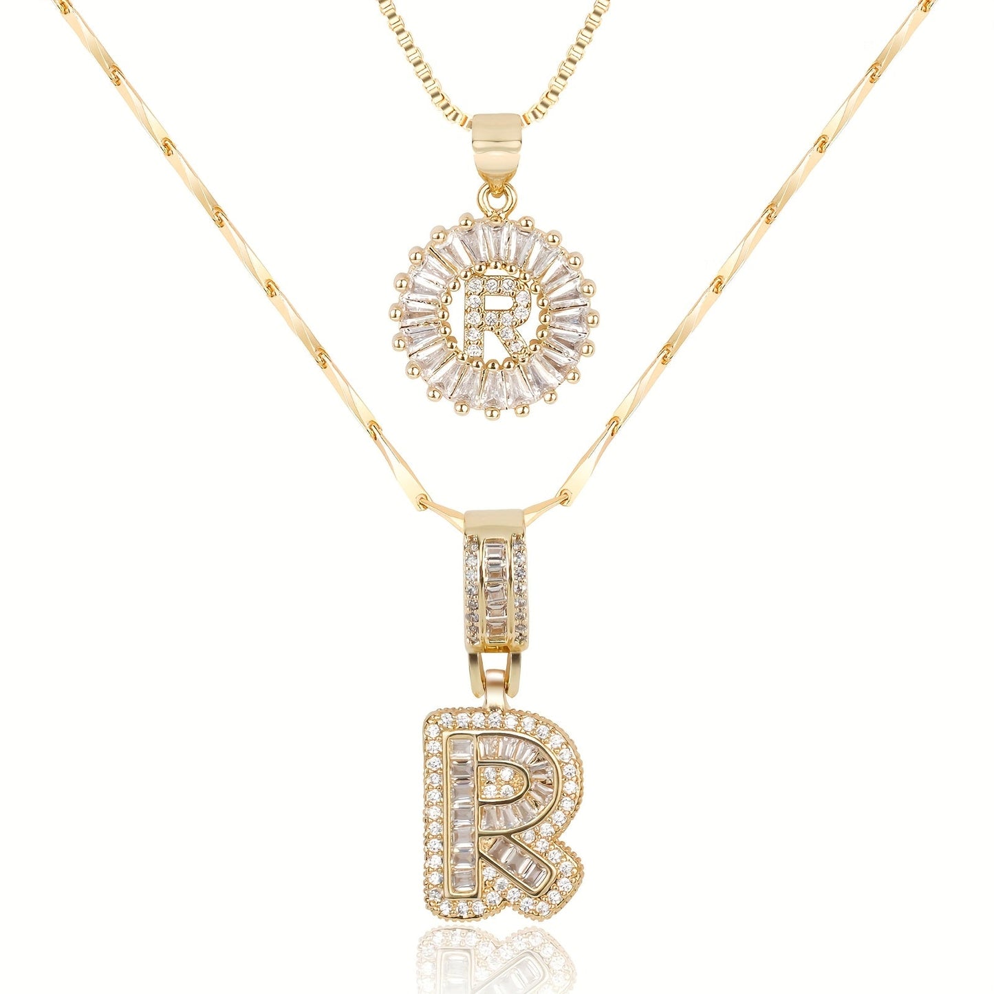 Lustra™ | Luxe Initial Ketting Set | 2 Stuks