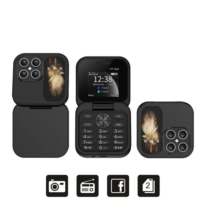 MiniFlip | 2 SIM kaart Opvouwbare mobiele telefoon