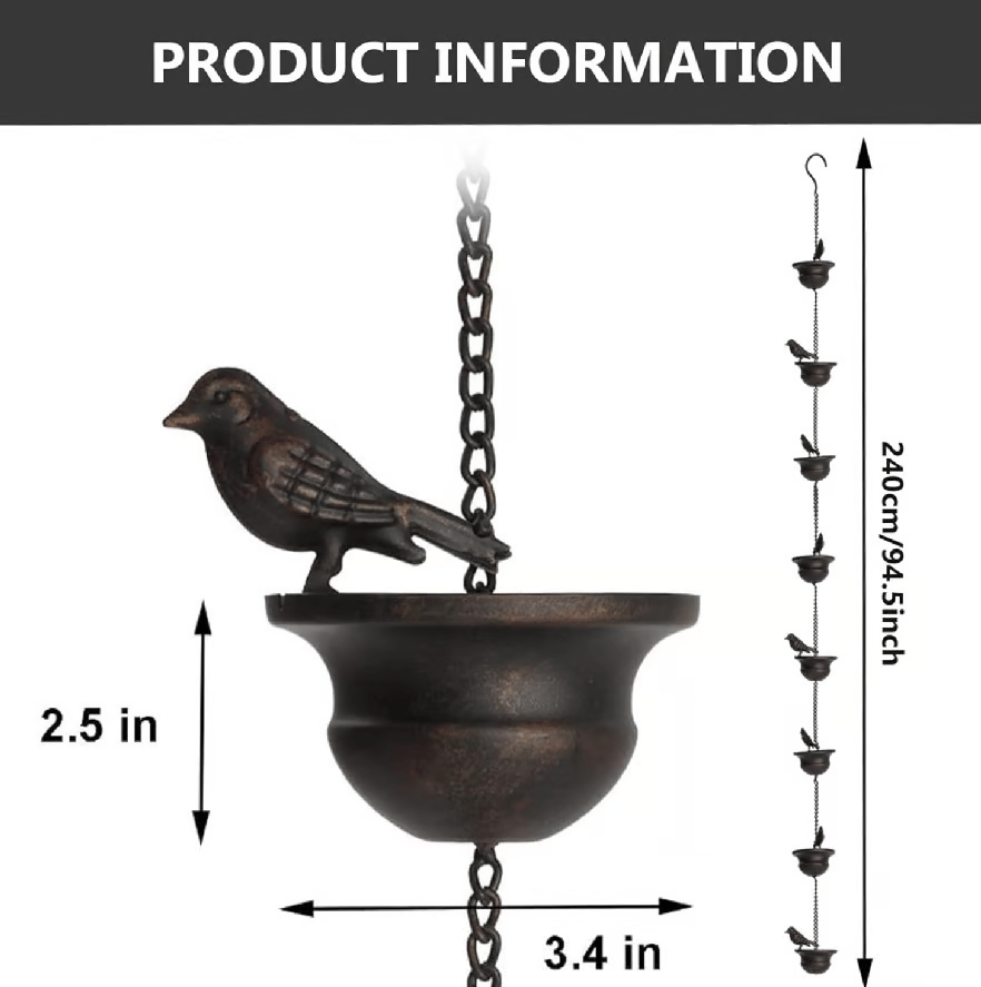 Pluvina™ Regenketting met Vogelbad